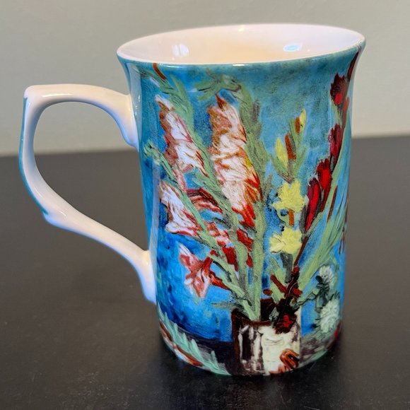 STECHCOL Gracie Bone China Cup / Mug ~ Impressionist Floral Gladiolus Still Life - Picture 2 of 8